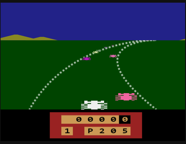 classic game recreated in JavaScript-enduro