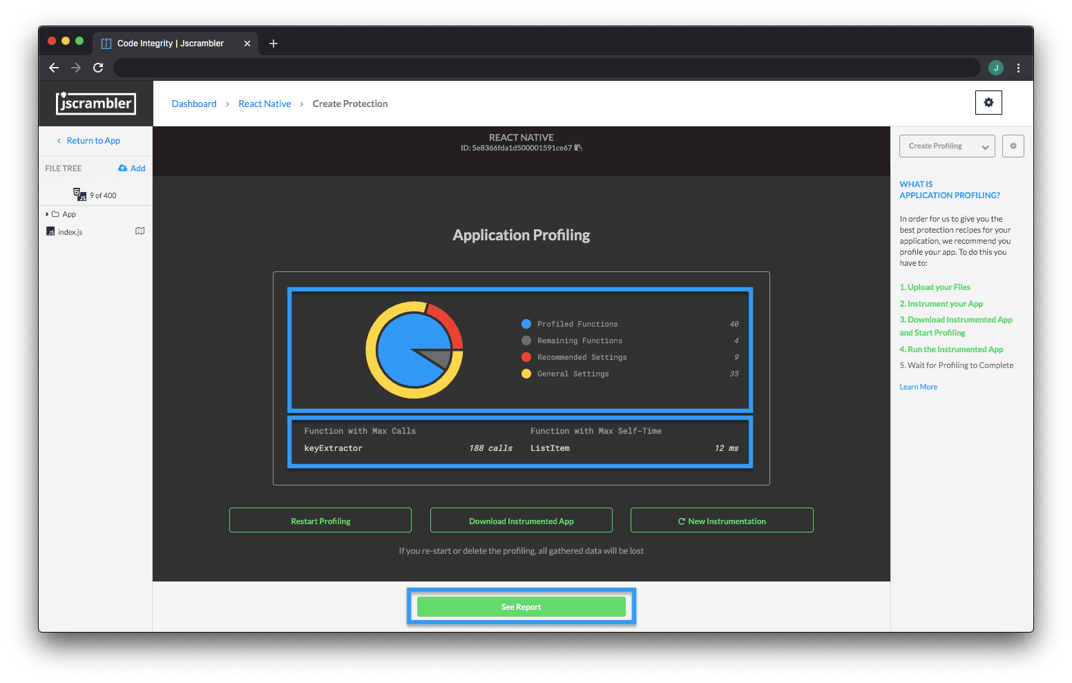 Jscrambler Profiling Report